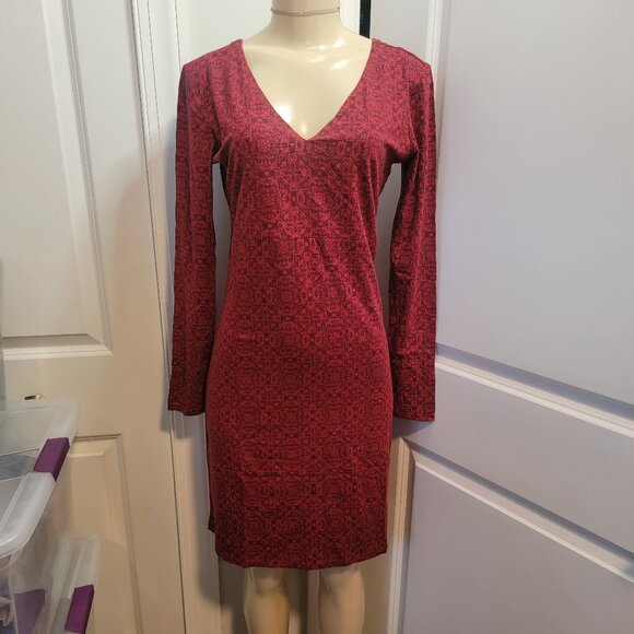 Kuhl Tahini Dress Deep Red Pullover Empire Waist New/ Sample - Picture 4 of 10
